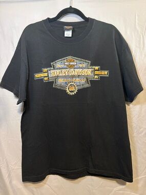 Harley-Davidson Cotati, CA Black Short-Sleeve Logo Tee front and back
